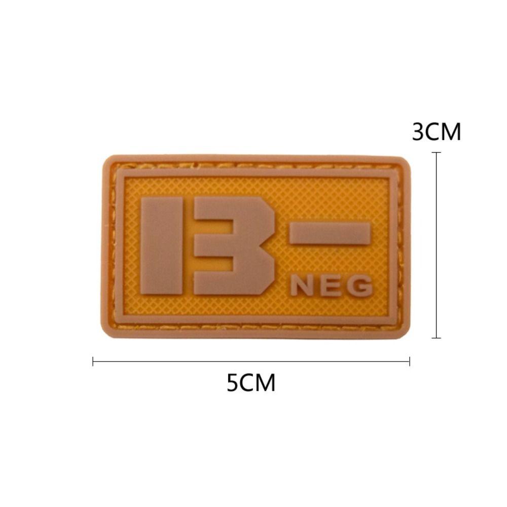 PVC Glue Stamp Blood Type Magic Sticker Embroidered Patch Emergency Armband  Helmet Decoration