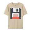 Floppy Computer Disk Herrenkleidung Luxus T-Shirt Street Schwarzes T-Shirt Herren T-Shirts Übergroß Buchstabe