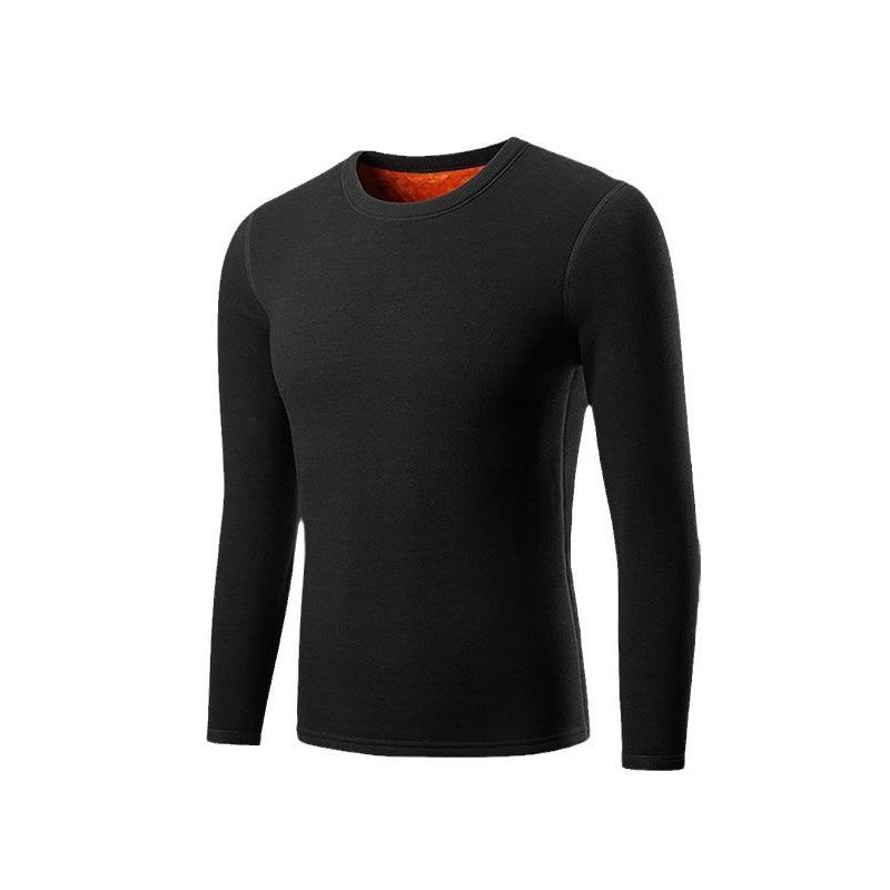 Men Winter Fleece Lined Cotton Thermal Long Johns Top Bottom Underwear Set
