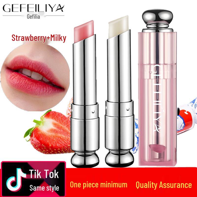 

Gefiliya Moisturizing Lip Balm - Hydrating & Repairing Anti-Chap Care for Men and Women Strawberry Flavor