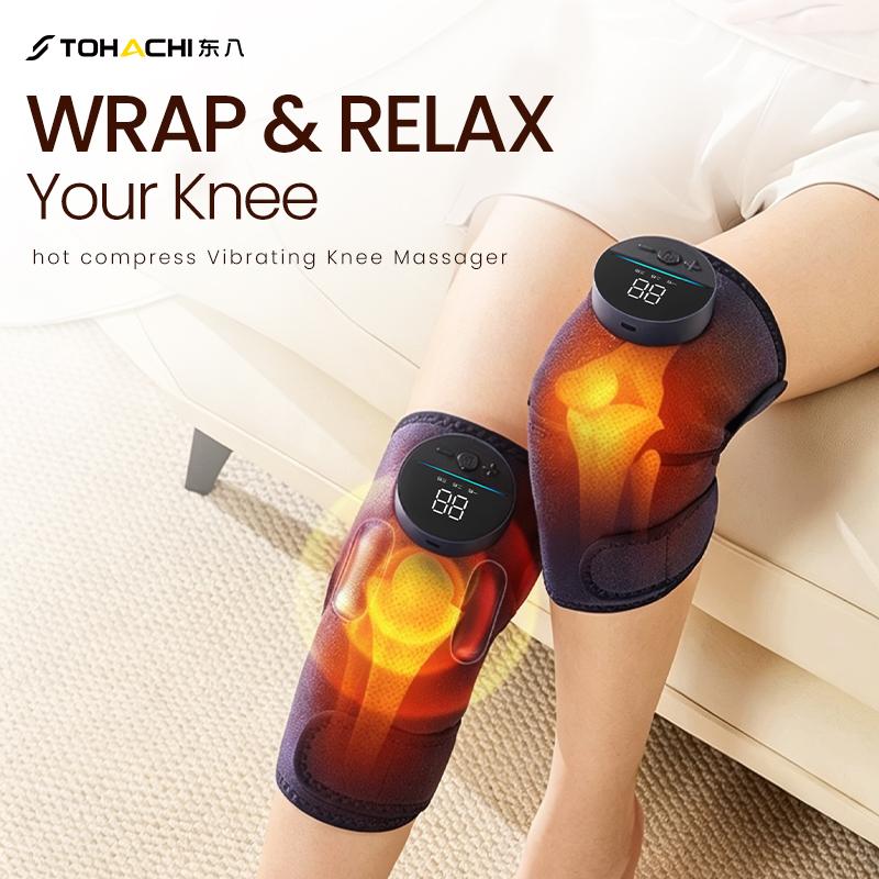 Customized portable smart Vibration Heated Knee Brace Massager for Leg elbow shoulder joint massage protective gear massage pad