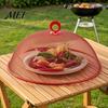 Portable Food Protectors Mesh Cover with Handle, Durable Stainless Steel Protector, Collapsible Guard for Camping Lightweight Tent Dishes And