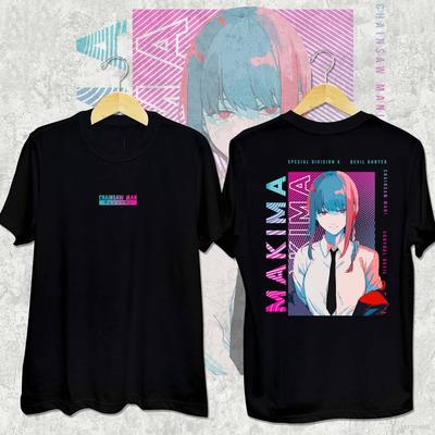 Chainsaw Man Makima Anime Tricou unisex Topuri cu mânecă scurtă Tricou casual de înaltă calitate Tricou oversize de vară