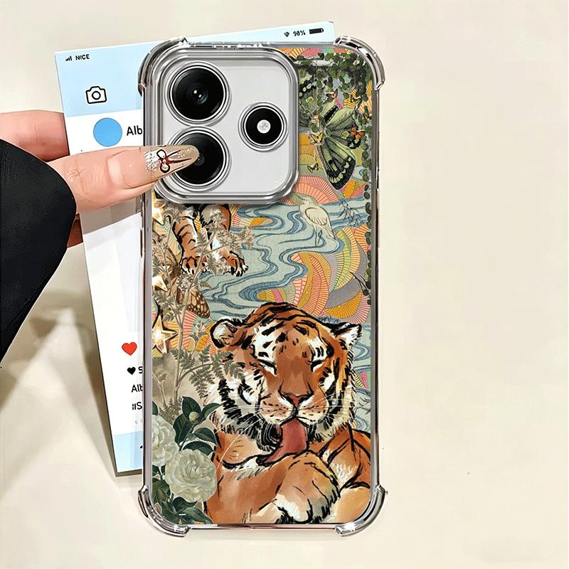 Superior Tiger Pattern Art Soft Phone Case For Xiaomi Poco X7 X8 Pro Max X6 X5 X3 F8 Ultra F7 M8 M7 M5S Redmi 15C 15A 15 14C 13C