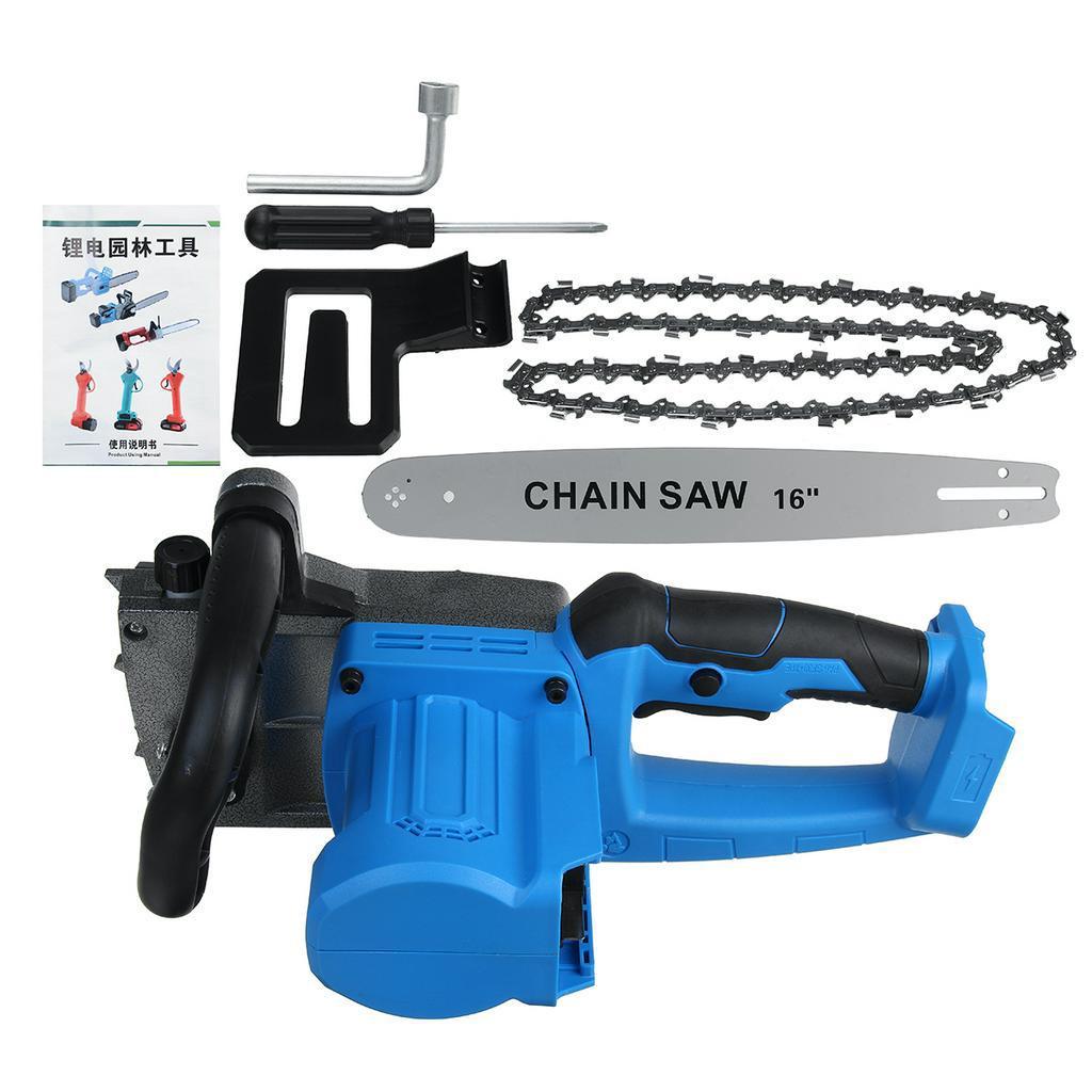 16" Cordless Chainsaw Electric Chain Saw 2800W Tree Saw For 18V Battery Blue/Yellow