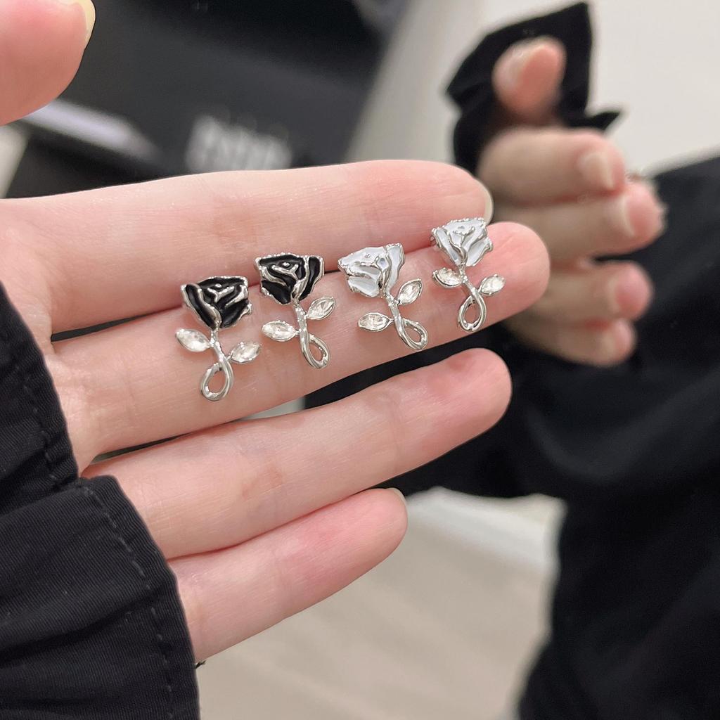 S925 Rose Stud Earrings - Trendy & Unique Fairy Design for Women (2022)