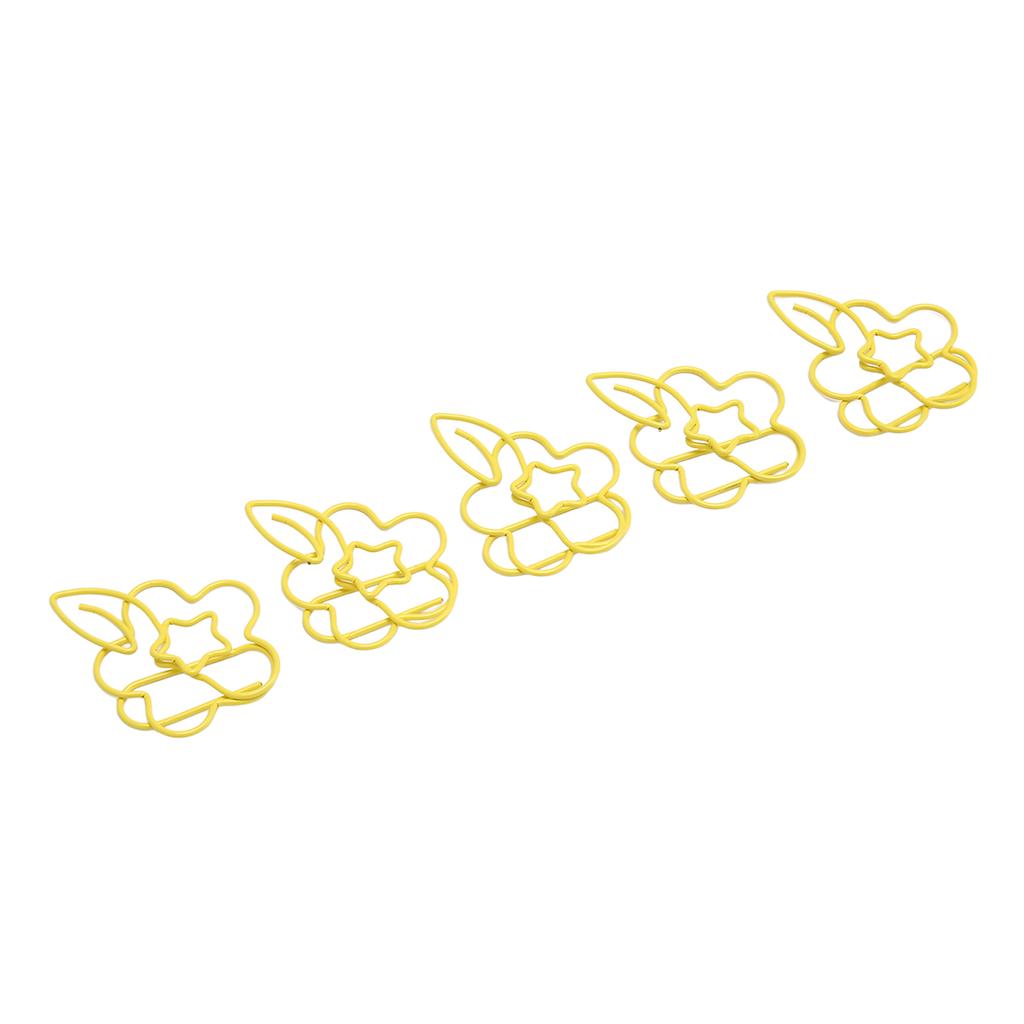 45 buc agrafe de hârtie multifuncționale în formă de floare, set de agrafe metalice pentru clasificarea documentelor, galben