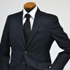 [Tuxedo Station] Silk Tie, Black, Formal Wear, Plain, Stylish, Men's, Weddings and Funerals