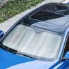 Car Windshield Sun Shade Aluminum Foil Thickened Heat Insulation Front Window Sun Visor Shield Block for Trucks Large 140x70cm/55.11x27.55in