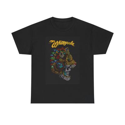 Whitesnake T-shirt Vintage Rock Band 80s Retro Graphic Unisex Heavy Cotton Tee