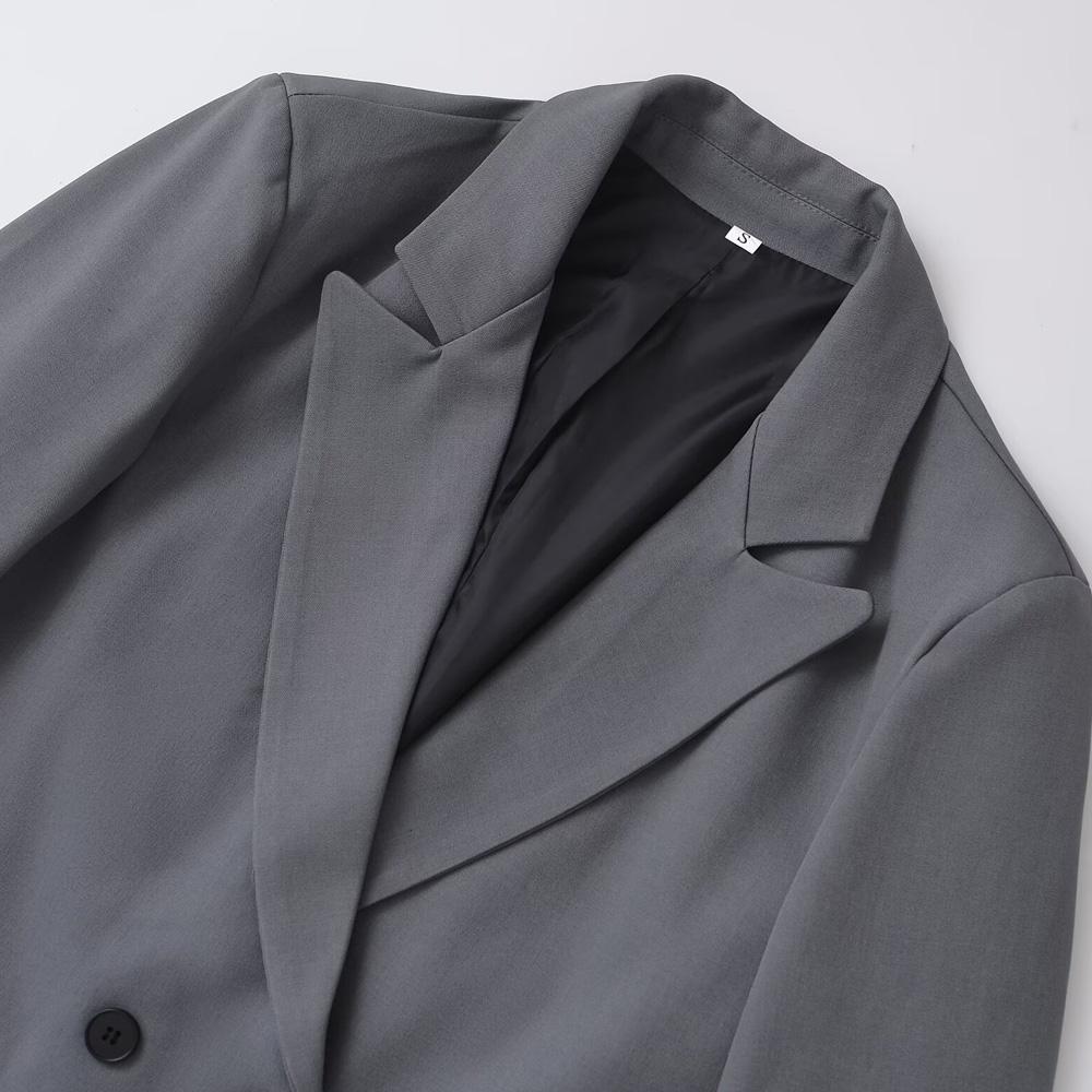 VAYLA Women's Double Breasted Office Wear Blazer Coat, Long Sleeve, Flap Pockets, Female Outerwear, Chic Tops, Fashion