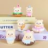 Butter Cute Bear Donut Burger Swing Food Series Model Ornament Set Decor Desktop