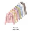 2025 Spring Women's European & American Fashion Silk Satin Ruffle Long Sleeve Shirt