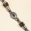 Braided Brown Beaded Belt Chain Unisex Body Jewelry For Layering Outfits Wax Rope Ethnic Style