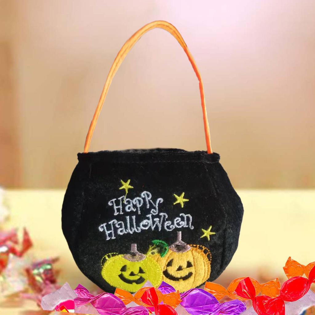Halloween Trick or Treat Bag Candy Basket for Kids,Snack Grocery Bag, Multipurpose,Reusable with