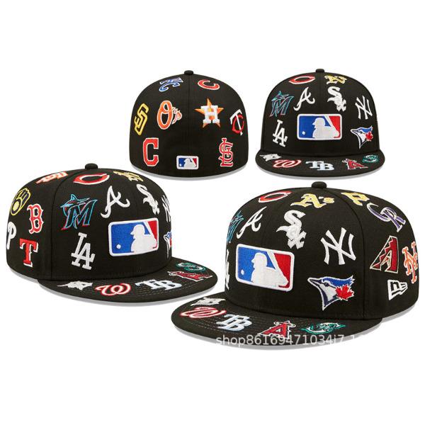 Nová baseballová čepice Vyšívaná týmová čepice Americká liga Basketbalová čepice Korejská Chao Hip Hop Kreslená s plochým okrajem