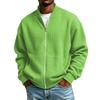 Herren Farbe Langarm Reißverschluss Strickjacke Lässige Jacke