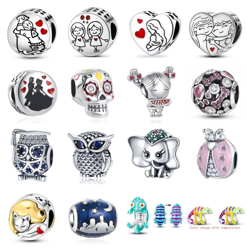 New Fine Copper Plated Sun Moon Star Pendant Diy Bead Dangle Charm Fit Original Bracelet Women Jewelry