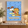 Garfield Custom Name Text 5D Diamond Painting Kit DIY Full Drill Diamond Art Decoration