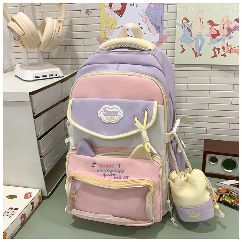 The New High-value Schoolbag, the College Style Is Fresh, Sweet and Transparent, and the Lightweight Backpack for Junior High School Students