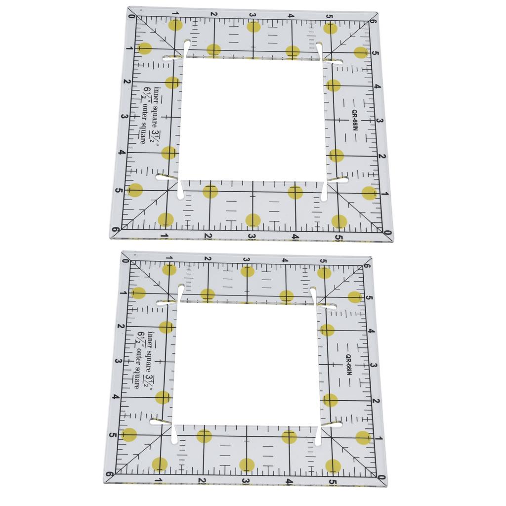2 Stück Quiltlineale Langlebiges Transparentes Acrylmaterial Schneidschablonen für Scrapbooking Papierbasteln
