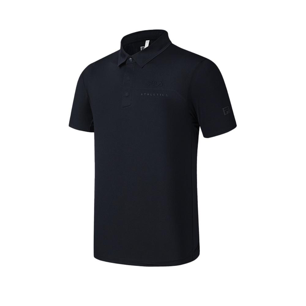Fila Fitness Fashion Simple Versatile Comfortable Sports Knitted Casual Short Sleeve Polo Shirt Men Polo Shirts Dark-Blue A61M521105F-NV