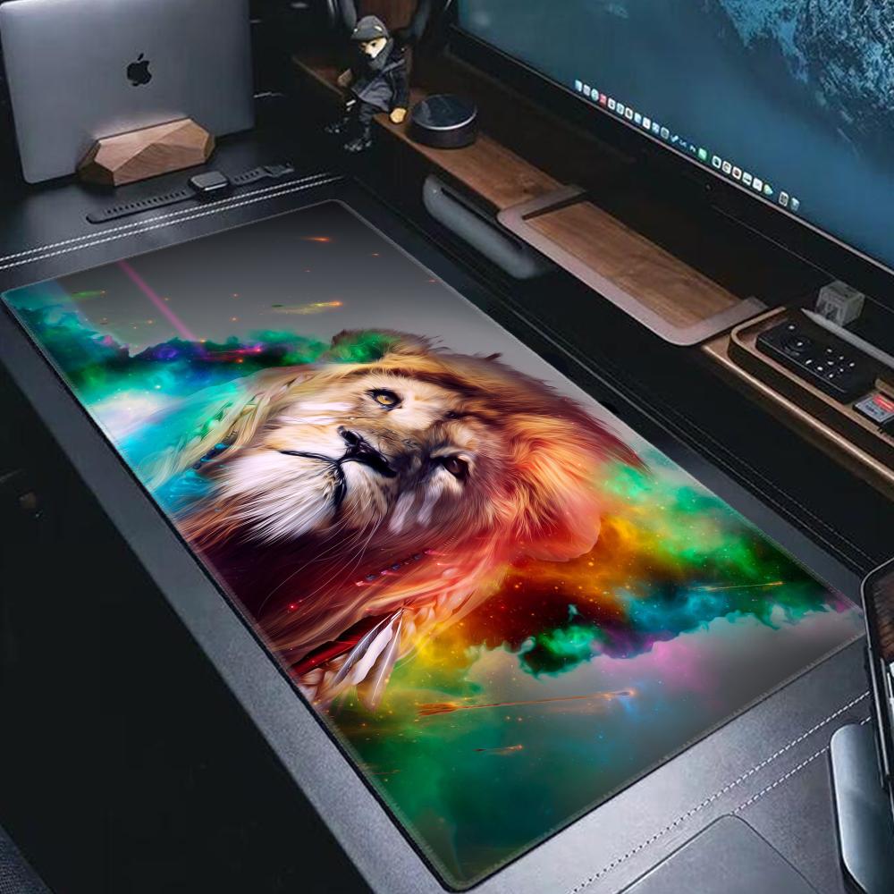 Lion Tiger Large Mouse Pad PC Computer Game MousePads Desk Keyboard Mats Rubber Anti-slip Mouse Mice Mat 40x90 30x80 CM