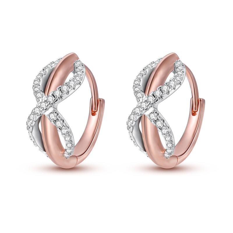 925 Silver Love Heart Hoop Earrings Women Zircon Circle Fine Jewelry Gift Accessories Simple Elegant Design