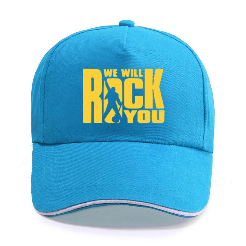 Cotton Trucker Caps We Will Rock You Print Baseball Cap Unisex Women Unisex Fashion Queen Rock Band Fans Rock Roll Hip Hop Hats