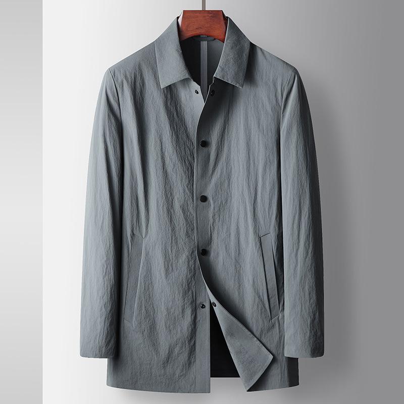 

Весна и осень Новый тонкий топ с лацканами, цельный, для молодежи и среднего возраста, легкая роскошная повседневная куртка в деловом стиле Tide 195 темно-серого