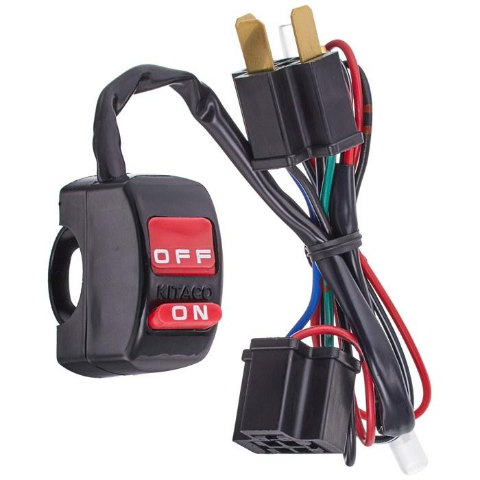 Kitaco Headlight ON/OFF Switch for H4 Bulb/Single Headlight 755-1000100