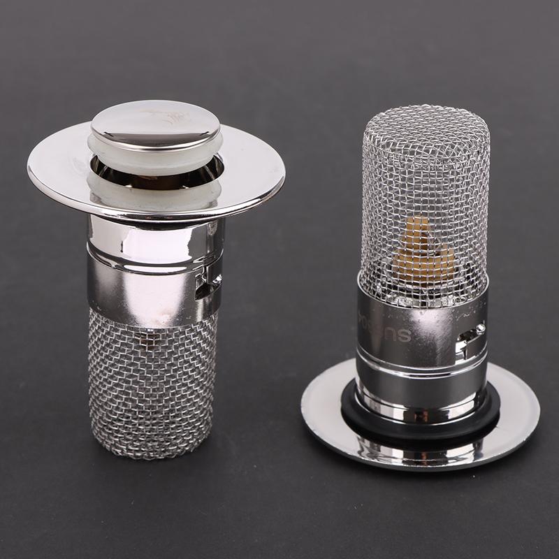 Bathroom Sink Plug Stopper Pop-Up Sink Drain Strainer Plug Universal Basin Core Drain Filter For 8Cm Depth Shower Sink Filter