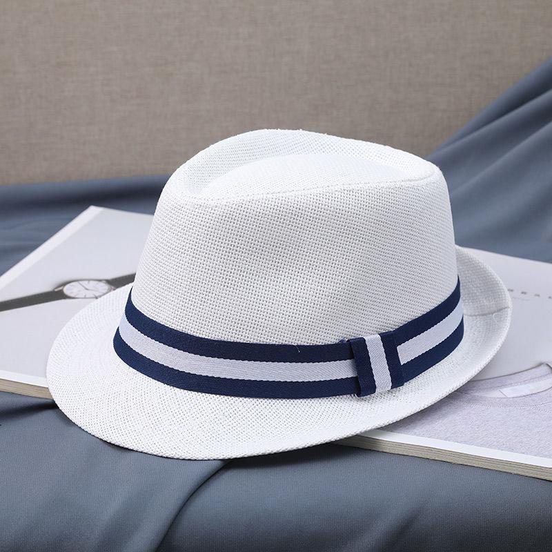 New Hat Men Summer Short Shading Fashion Jazz Gentleman Hat Middle-aged and Old Outdoor Leisure Joker Hat