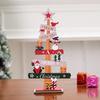 Creative Christmas Tree Desktop Decoration Wooden Letter Christmas Signs Plaque DIY Craft Santa Claus Tabletop Sign Home Decor