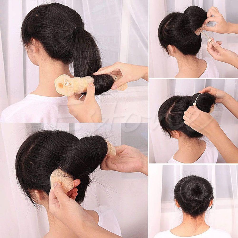 DIY Donut Bun Maker Hairstyle Foam Sponge Bun Shaper Meatball Head Hair Maker  Hair Styling Tools