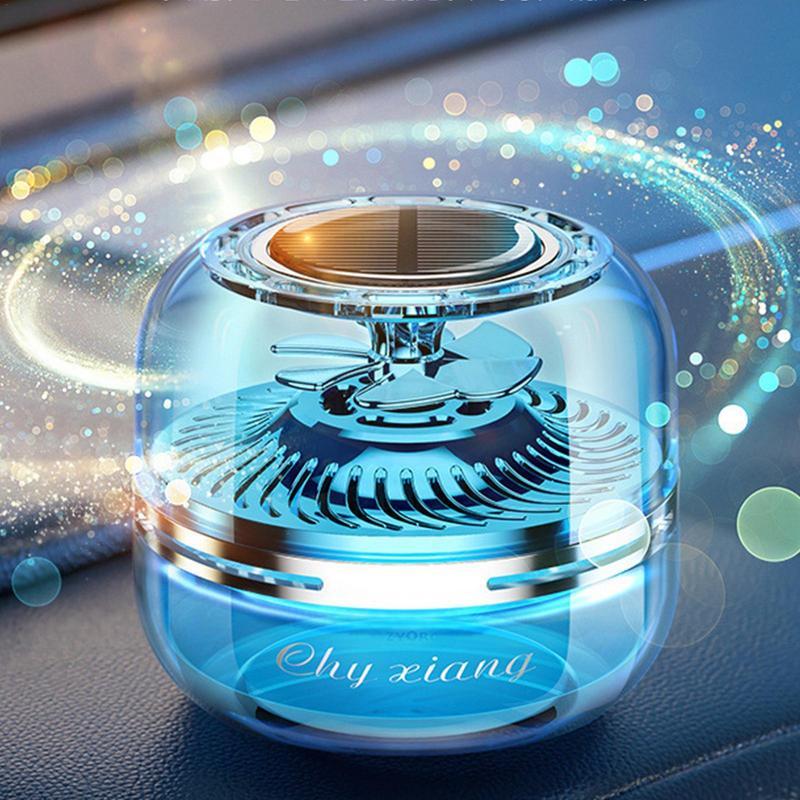 Solar Car Perfume Universal Car Solar Aromatherapy Diffuser Reusable Solar Rotating Car Air Freshener Car Interior Solar Energy