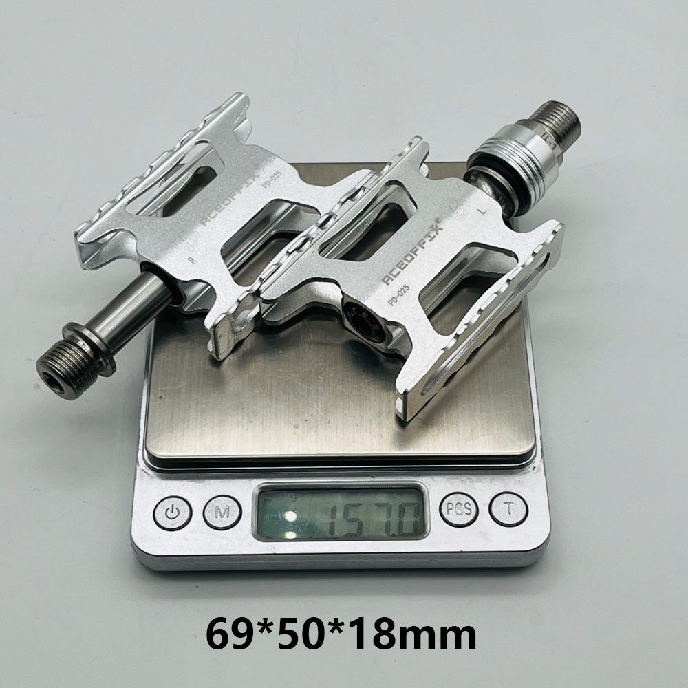 2 size ultralight 158g bicycle pedal for Brompton bike black/silver color aluminum + titanium axis 1pair