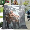 3D Game God of War Pattern Blanket Star Art Flannel Thin Blanket Portable Home Travel Office Lunch Break Blanket Birthday Gift