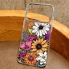 INS Sunflower Print Case For iPhone 17 Pro Max iPhone 16 15 14 13 Pro Max 11 17e 16e Plating Lens Frame Clear Soft Silicone Back Cover