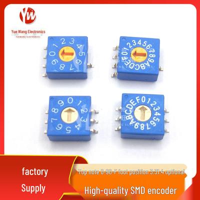 High-Quality SMD DIP Rotary Encoder Switch, BCD8421, 0-9/10-bit, 0-F/16-position Knob (Pair)