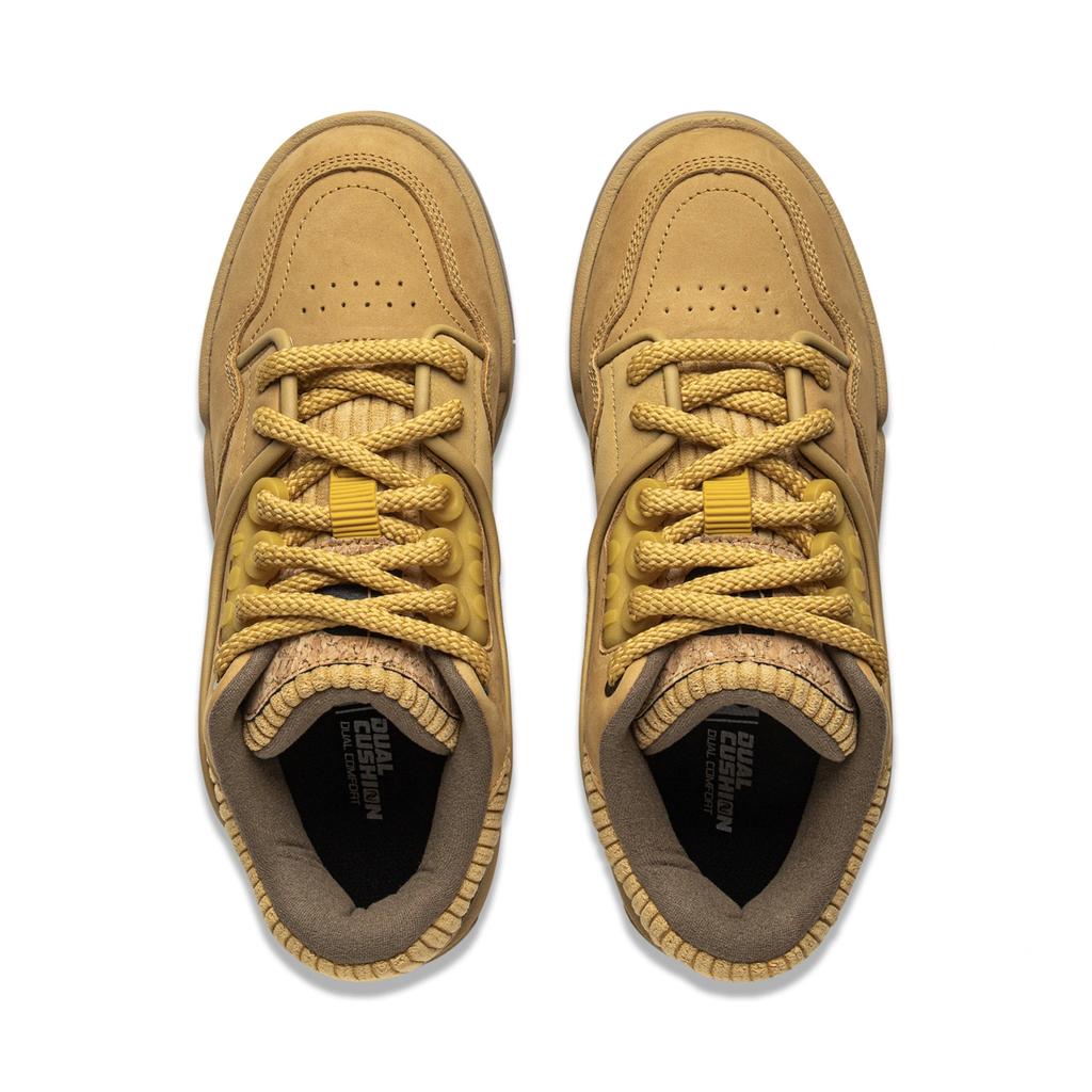 Li Ning 001 BTC Abrasion Resistant Lightweight Slip Resistant Low top Casual Shoes Men's Ginger Yellow AGCV443-1