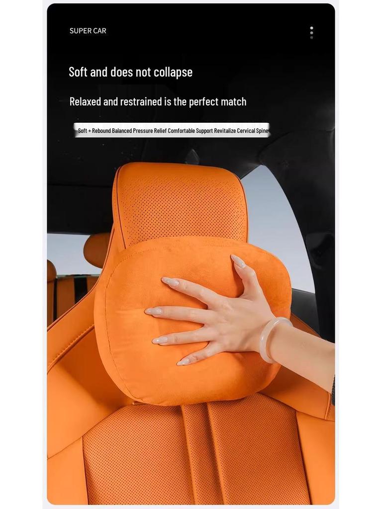 Magnetic Headrest and Neck Pillow Set for Xiaomi YU7: Car Lumbar Support, Backrest Cushion, Interior Decoration
