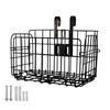 Metal Wire Ebike Basket Rust Proof Quick Release Frame Basket Non-Slip Fold-Up Bike Cargo Rack for Outdoor Cycling Travel Basket