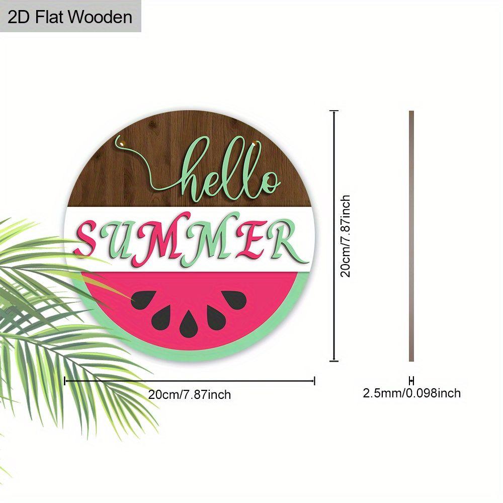 2D Flat Hanging Decorative Signs,interior Wall or Door Decoration,garden Decoration,the Pattern Is Watermelon,a Housewarming Gift for Friends