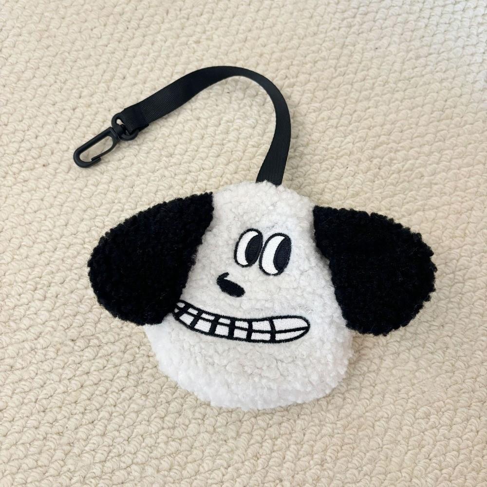 

New Cartoon Dog Poop Bag Carrier Plush Cute Pet Waste Bag Dispenser with Buckle Cleaning Supplies Dog Garbage Holder Outdoor Use