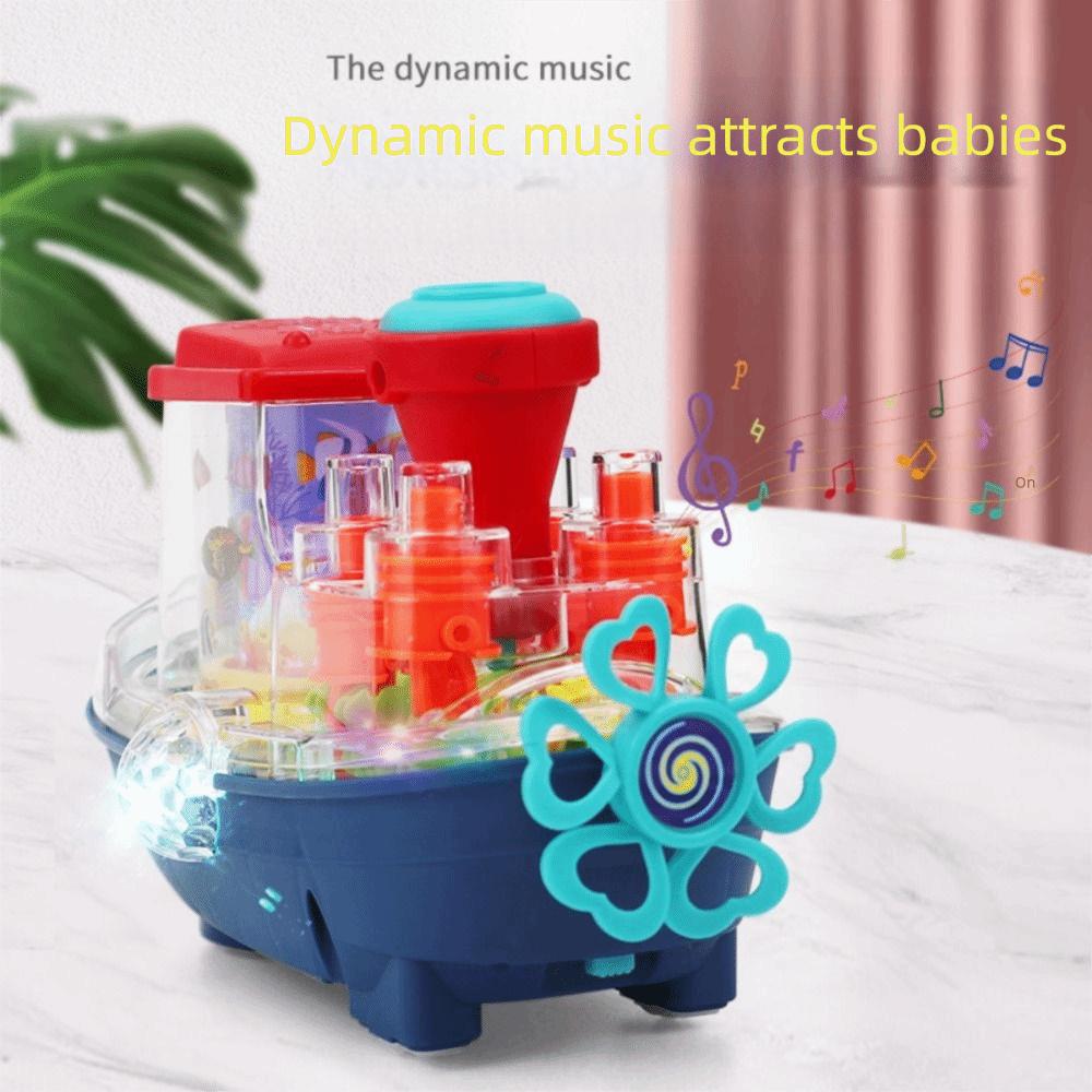 Sound Light Toy Electric Moving Boat Toy Plastic Musical Ship Toy  Kids Gift