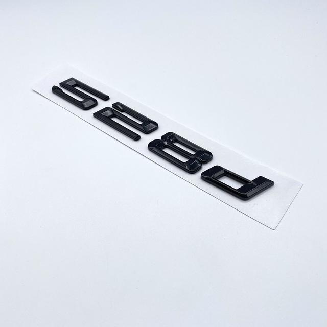 Old Glossy Black Number Letters 520d 525d 528d 530d 535d 540d Emblem Sticker For BMW 5 Series E39 E60 E61 F07 F10 F11 G30 G31