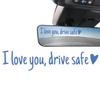Car Stickers and Decals Rearview Mirror Decal I Love You Drive Safe Emblem Labels for Truck Bumper Vehicles Exterior Decor