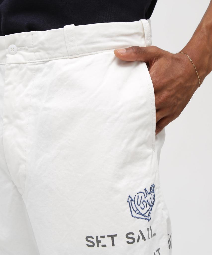 Avirex Aged Look Stencil Chino Pants/trousers/bottoms Men's Xl Size 033 Off White 783-6110012