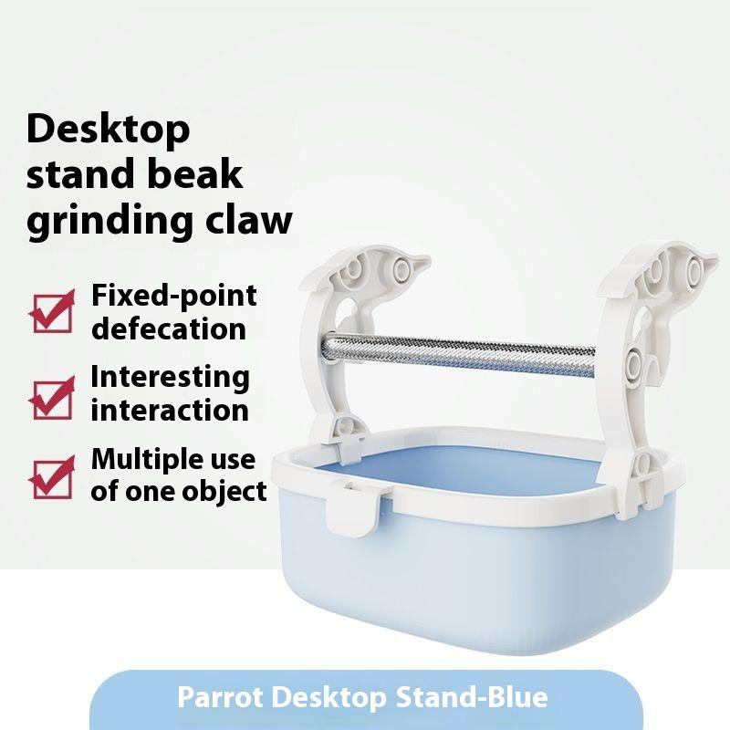 Heimtierbedarf Papagei Festpunkt-Defäkationsstation Toilettenkot-Training Bodenstehender spezieller Vogel-Desktop-Ständer